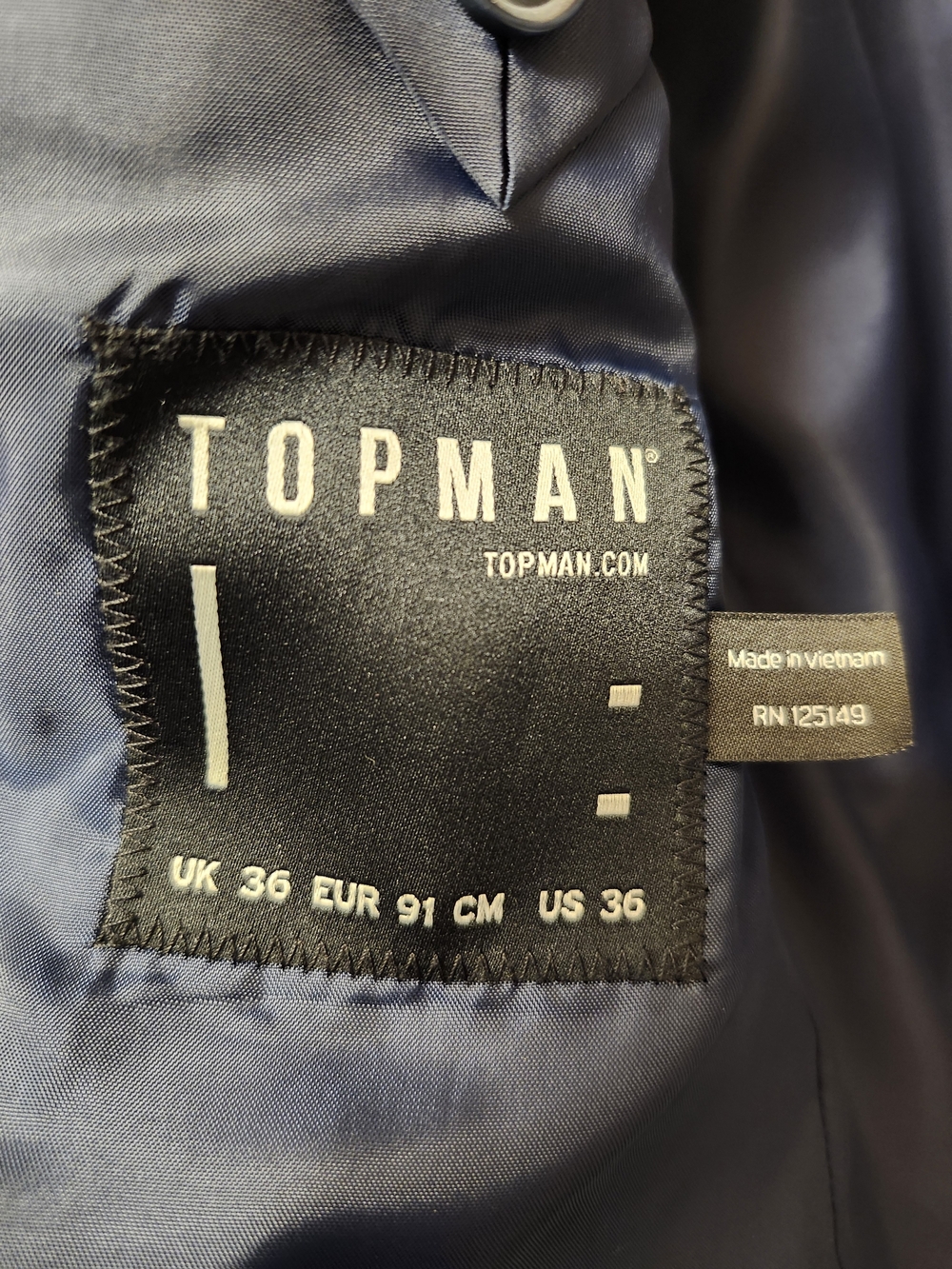 Topman Navy Men's Jacket / Blazer / Coat